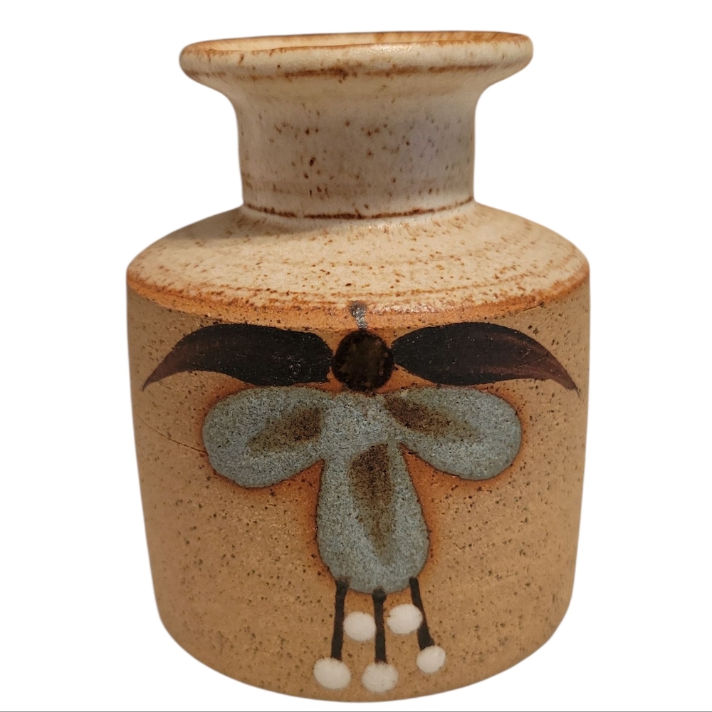VINTAGE TONALA MEXICAN FOLK ART POTTERY VASE